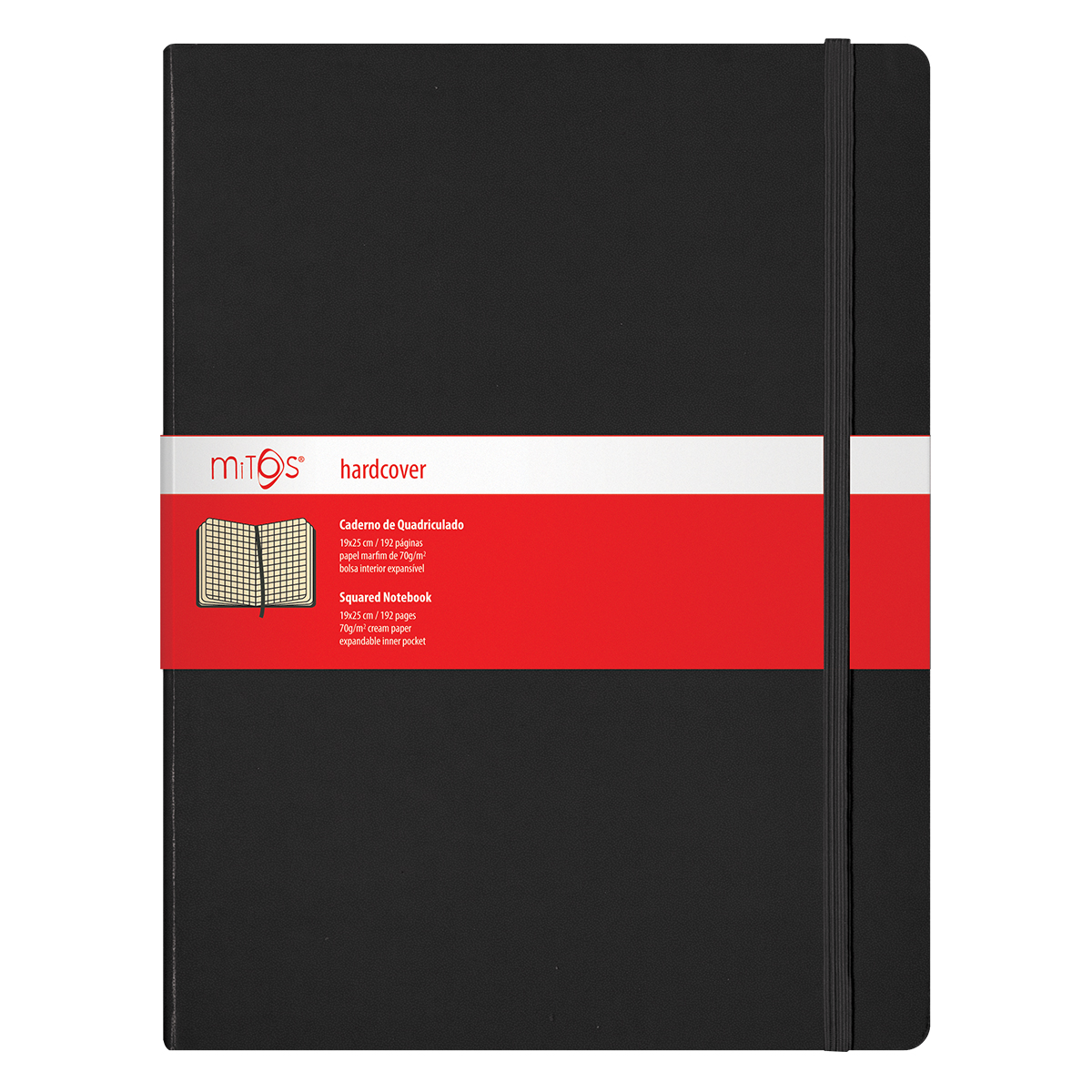 MITOS® HARDCOVER-Caderno Notas Quadriculado(19x25cm)192pg